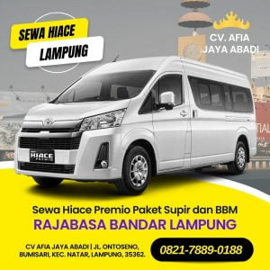 Sewa Hiace Premio Rajabasa Bandar Lampung 082178890188