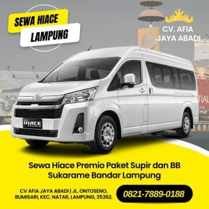 Sewa Hiace Premio Sukarame Bandar Lampung 082178890188