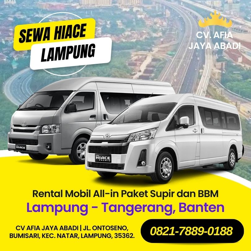 Sewa Hiace Travel Lampung Tangerang Semarang