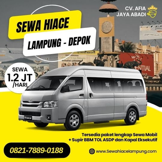Sewa Hiace Lampung Depok Jawa Barat