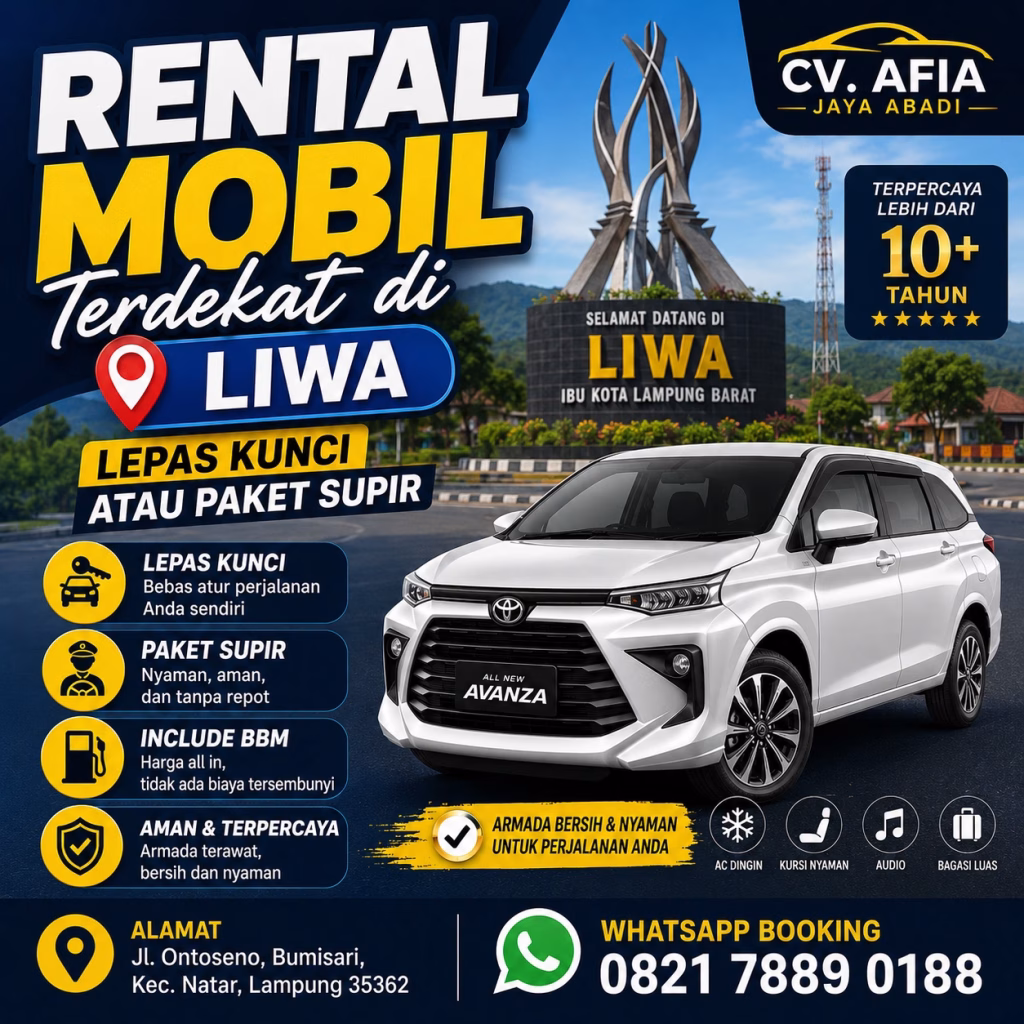 Rental Mobil Perusahaan Lampung Solusi Operasional Lebih Praktis