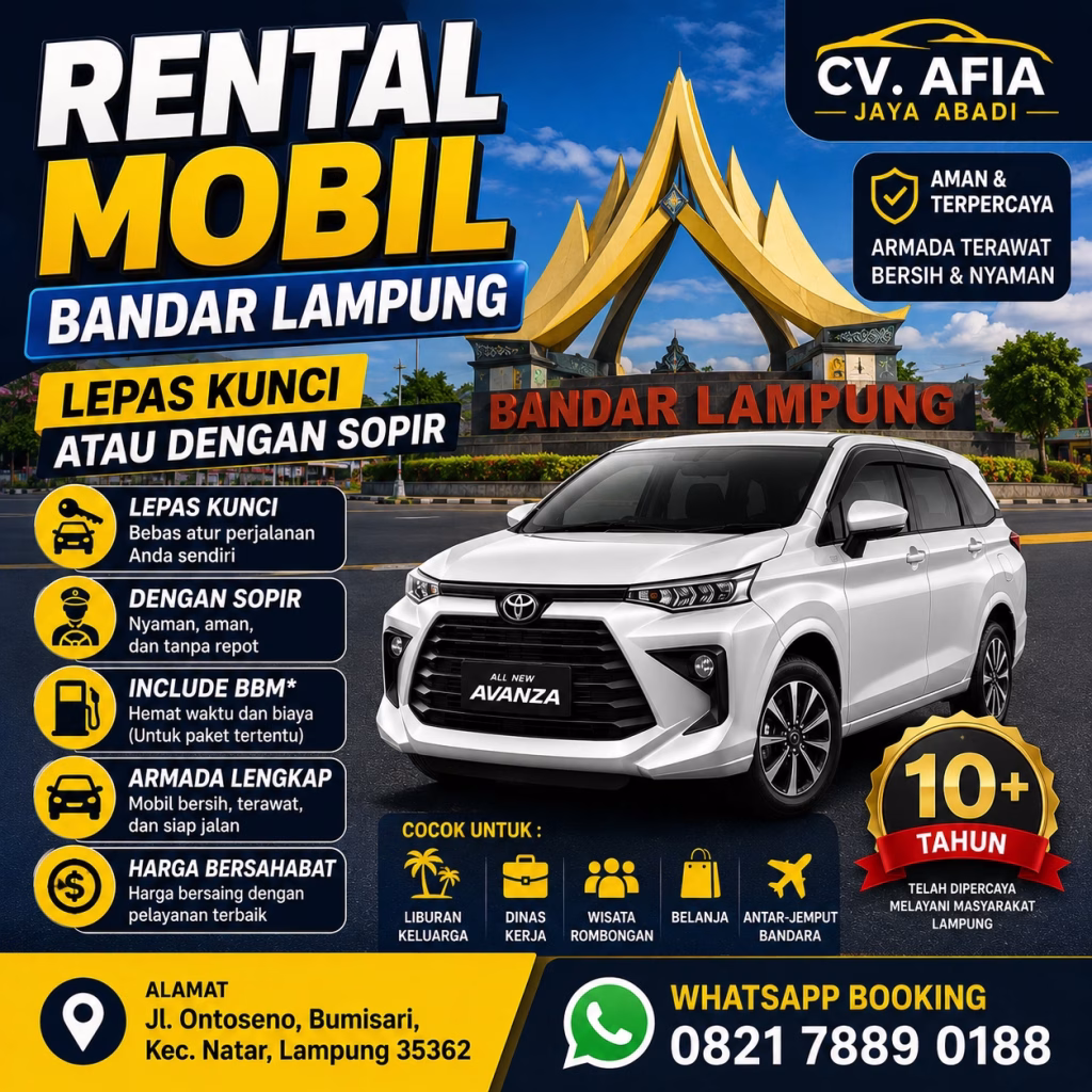 Rental Mobil Lampung Untuk Wisata Rombongan Lebih Hemat Dan Nyaman