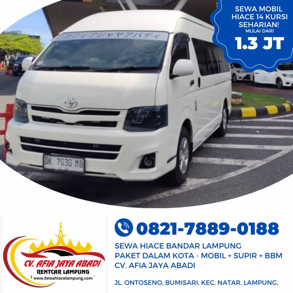 Wisata Bandar Lampung Paling Populer & Nyaman dengan Sewa Mobil CV. Afia Jaya Abadi