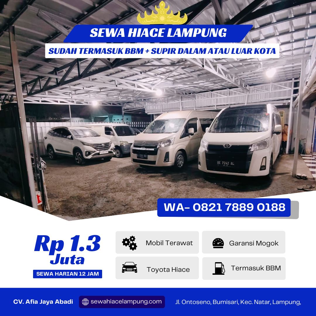 sewa hiace bandar lampung dalm kota