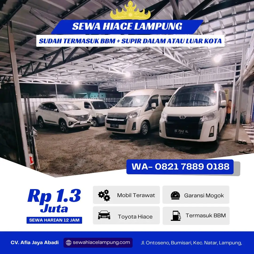 sewa hiace bandar lampung dalm kota