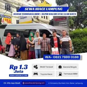 sewa hiace bandar lampung paket wisata
