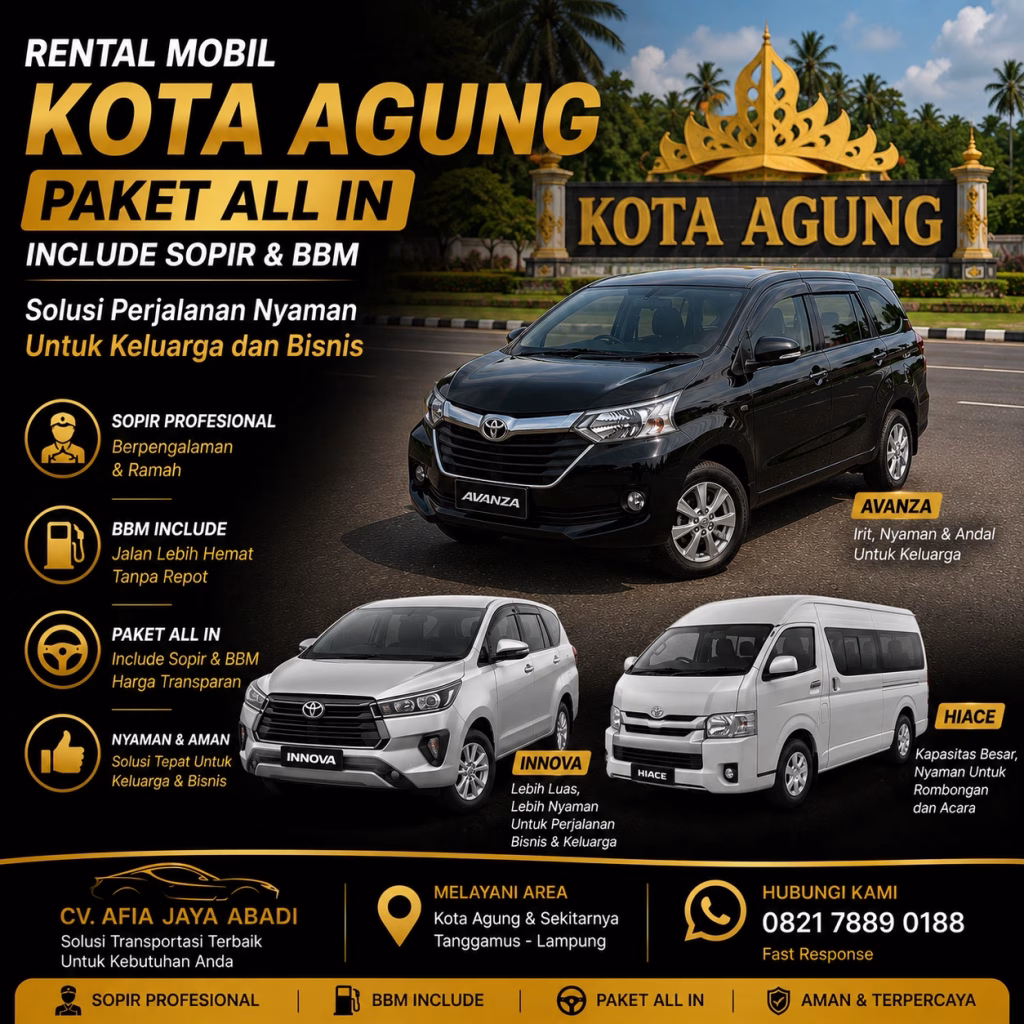 Sewa Mobil Lampung Ke Jogja Nyaman Untuk Perjalanan Lintas Provinsi