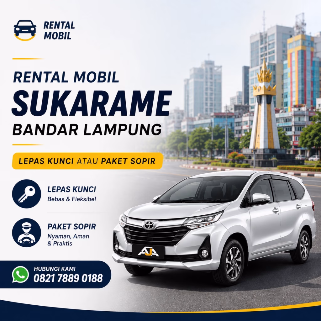 Rental Mobil Sukarame Bandar Lampung Lepas Kunci Atau Paket Sopir